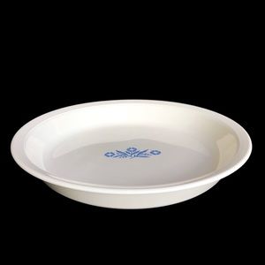 Vintage Corning Ware Pie Plate 9” Blue Corn Flower Pattern Excellent